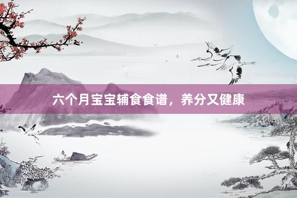 六个月宝宝辅食食谱，养分又健康